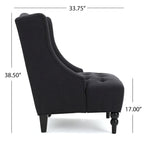 Christopher Knight Home Toddman -napitettu korkeaselkäinen klubituoli – 27.25 L x 33.75 W x 38.50 H