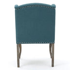 Niclas Wing Back Studded Fabric Accent Chairs (Set of 2) by Christopher Knight Home