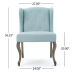 Niclas Wing Back Studded Fabric Accent Chairs (Set of 2) by Christopher Knight Home