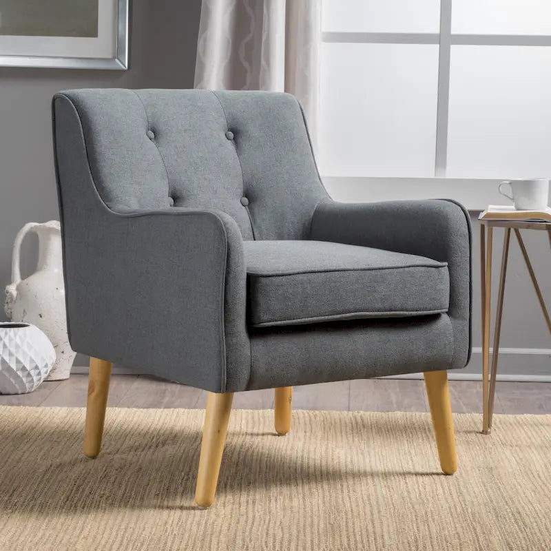 Sillón capitonado moderno de mediados de siglo Felicity, de Christopher Knight Home