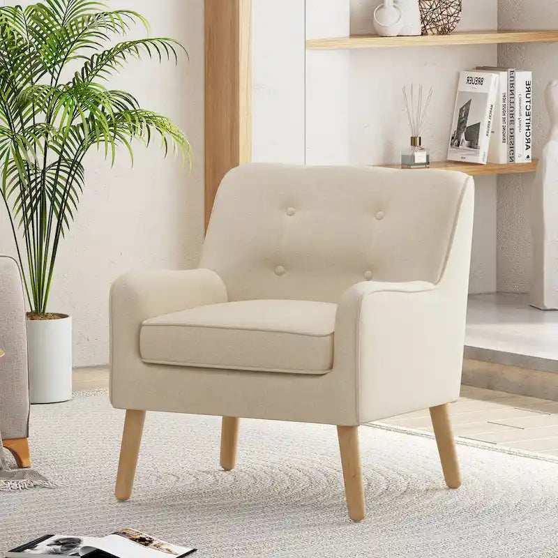 Felicity Mid-century Modern Tufted Armchair by Christopher Knight Home