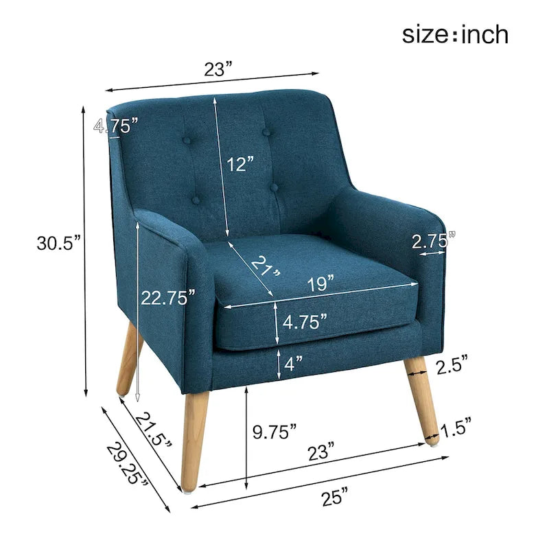 Felicity Mid-century Modern Tufted Armchair by Christopher Knight Home