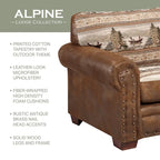 American Furniture Classics Model 8501-00-60 Alpine Lodge karosszék hozzá illő zsámollyal