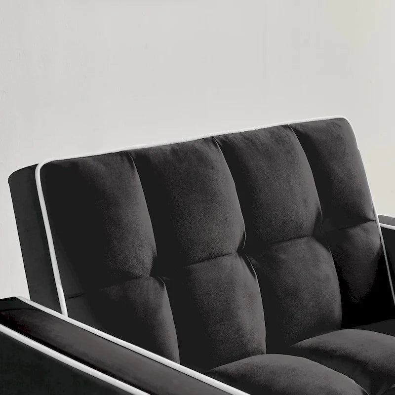 Three-in-One Folding Sofa Chair Bed with Adjustable Back - 33.85 x 35.43 x 31.10