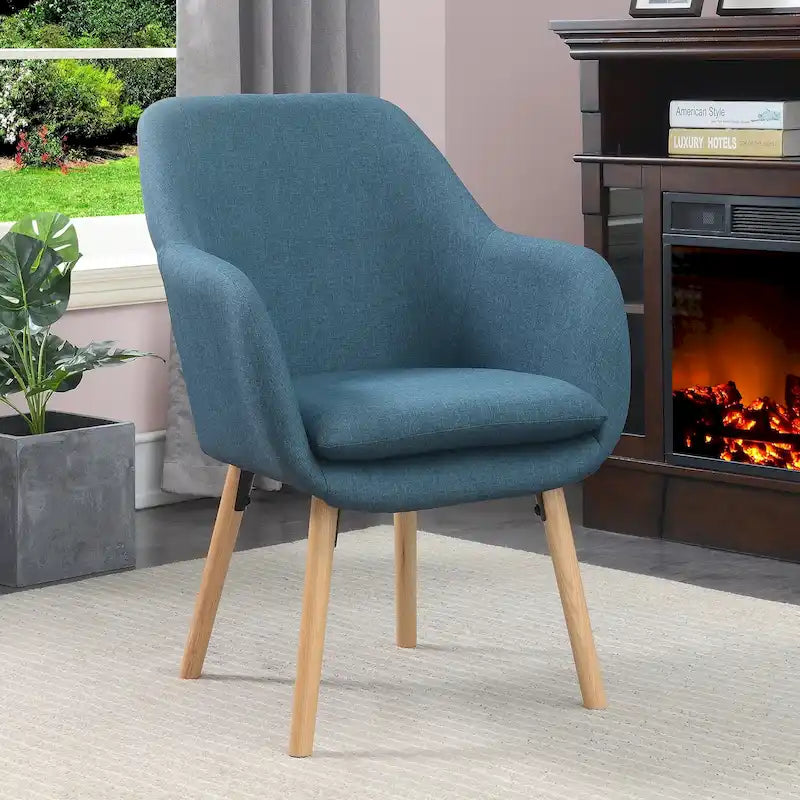 Sillón auxiliar tapizado con respaldo alado Take a Seat Charlotte de Convenience Concepts