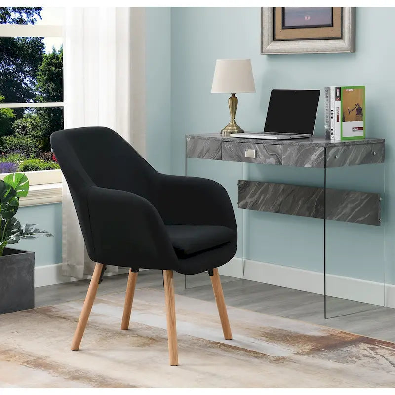 Sillón auxiliar tapizado con respaldo alado Take a Seat Charlotte de Convenience Concepts