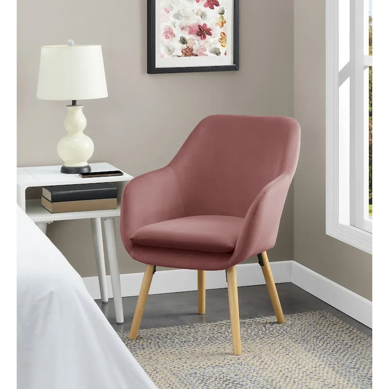 Sillón auxiliar tapizado con respaldo alado Take a Seat Charlotte de Convenience Concepts