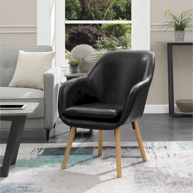 Sillón auxiliar tapizado con respaldo alado Take a Seat Charlotte de Convenience Concepts