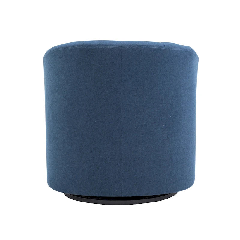 Poltrona d’accento girevole in tessuto a forma di botte Porthos Home Matilde, con cuscino della seduta removibile