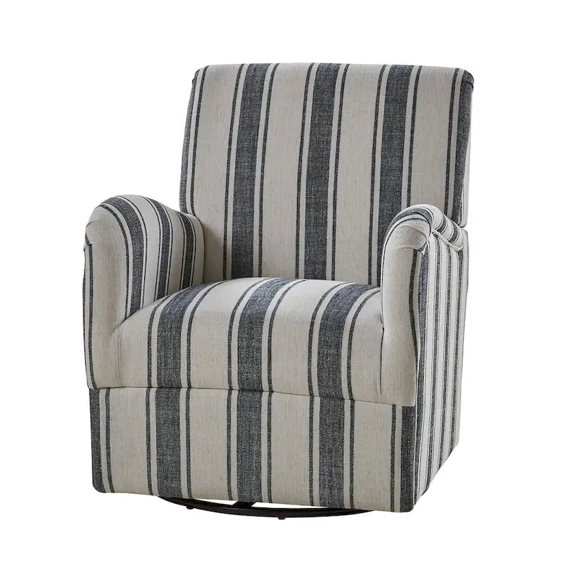 Traditionele draaifauteuil Pancy met Jacobean-streeppatroon van HOLALA HOME