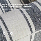 Traditionele draaifauteuil Pancy met Jacobean-streeppatroon van HOLALA HOME