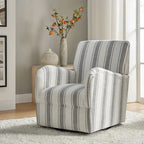 Traditionele draaifauteuil Pancy met Jacobean-streeppatroon van HOLALA HOME