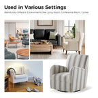Traditionele draaifauteuil Pancy met Jacobean-streeppatroon van HOLALA HOME