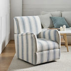 Traditionele draaifauteuil Pancy met Jacobean-streeppatroon van HOLALA HOME