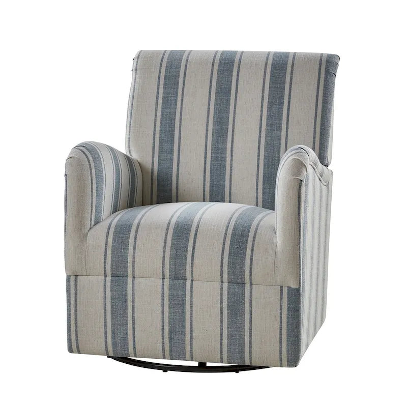 Traditionele draaifauteuil Pancy met Jacobean-streeppatroon van HOLALA HOME