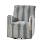Traditionele draaifauteuil Pancy met Jacobean-streeppatroon van HOLALA HOME