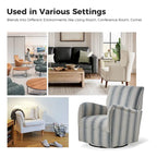 Traditionele draaifauteuil Pancy met Jacobean-streeppatroon van HOLALA HOME