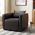 Jier moderner gepolsterter Akzentsessel aus atmungsaktivem Vinyl von Furniture of America