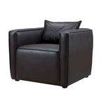 Jier moderner gepolsterter Akzentsessel aus atmungsaktivem Vinyl von Furniture of America
