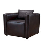 Jier moderner gepolsterter Akzentsessel aus atmungsaktivem Vinyl von Furniture of America