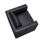 Jier moderner gepolsterter Akzentsessel aus atmungsaktivem Vinyl von Furniture of America