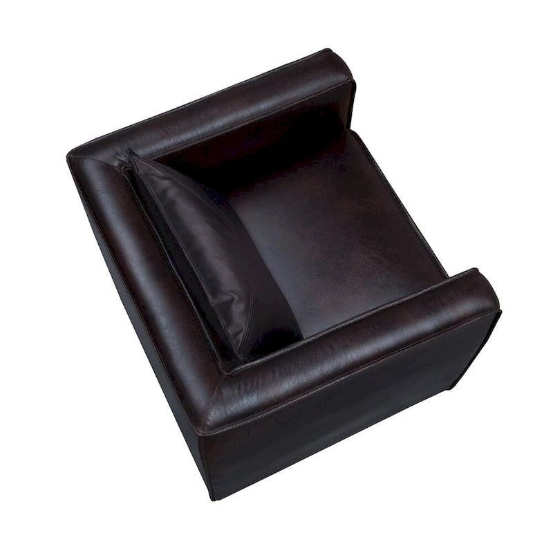 Jier moderner gepolsterter Akzentsessel aus atmungsaktivem Vinyl von Furniture of America