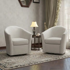 Swivel Accent Chair with Metal Base - 30.7W x 29.9H x 27.5D