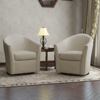 Swivel Accent Chair with Metal Base - 30.7W x 29.9H x 27.5D