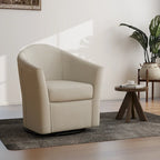 Swivel Accent Chair with Metal Base - 30.7W x 29.9H x 27.5D
