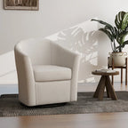 Swivel Accent Chair with Metal Base - 30.7W x 29.9H x 27.5D
