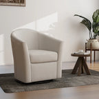 Swivel Accent Chair with Metal Base - 30.7W x 29.9H x 27.5D