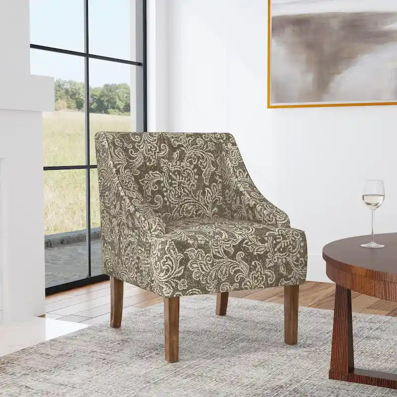 Sillón tapizado con brazos curvos Holman de Porch & Den