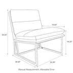 Glitzhome 30.25H Modern Soft PU Leather Armless Accent Chair