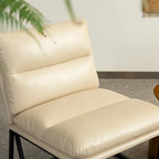 Glitzhome 30.25H Modern Soft PU Leather Armless Accent Chair