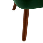 Geknöpfter Samt-Akzentsessel mit Bezug, Beistellsessel fürs Wohnzimmer – 27.6 W x 28 D x 31.3 H