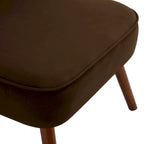 Geknöpfter Samt-Akzentsessel mit Bezug, Beistellsessel fürs Wohnzimmer – 27.6 W x 28 D x 31.3 H