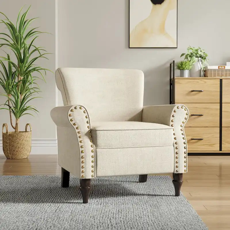 Olohuoneen nojatuoli, naulakoristeet – 29.9W x 29.9H x 32.9D