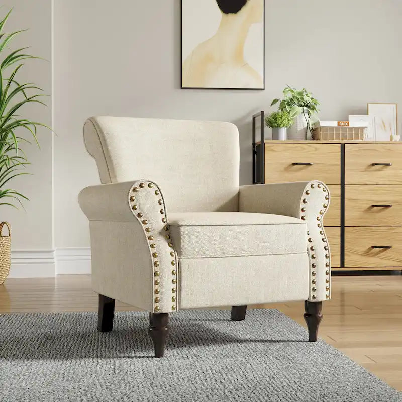 Olohuoneen nojatuoli, naulakoristeet – 29.9W x 29.9H x 32.9D