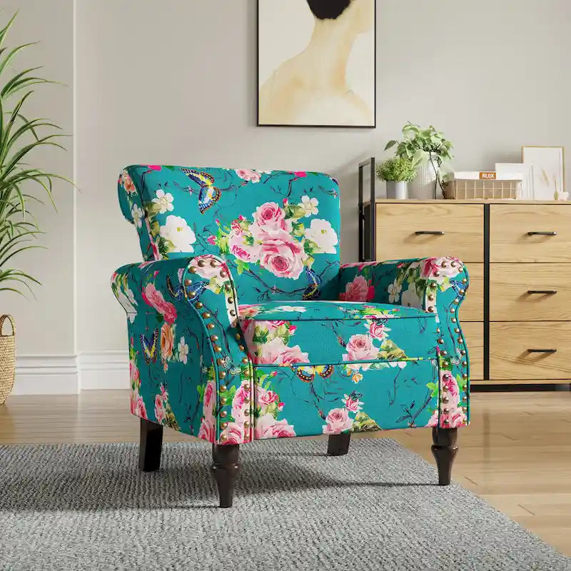 Olohuoneen nojatuoli, naulakoristeet – 29.9W x 29.9H x 32.9D