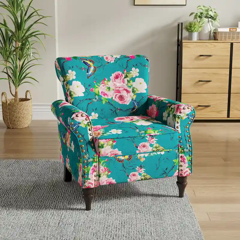 Olohuoneen nojatuoli, naulakoristeet – 29.9W x 29.9H x 32.9D
