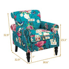 Olohuoneen nojatuoli, naulakoristeet – 29.9W x 29.9H x 32.9D