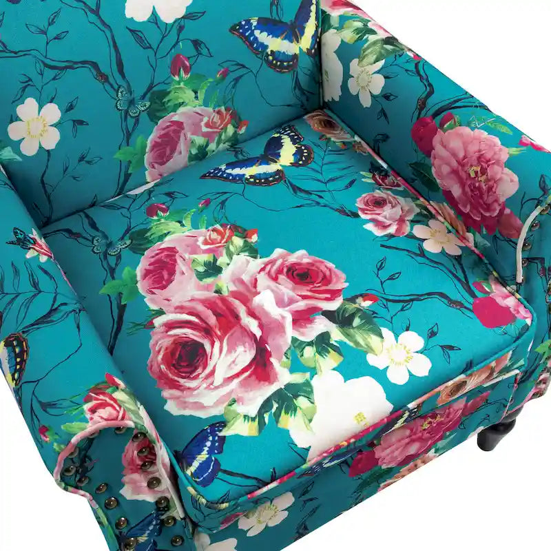 Olohuoneen nojatuoli, naulakoristeet – 29.9W x 29.9H x 32.9D