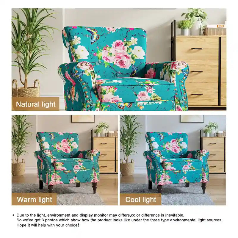 Olohuoneen nojatuoli, naulakoristeet – 29.9W x 29.9H x 32.9D