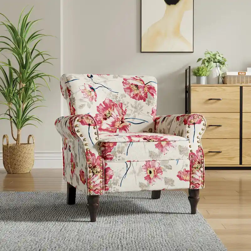 Olohuoneen nojatuoli, naulakoristeet – 29.9W x 29.9H x 32.9D