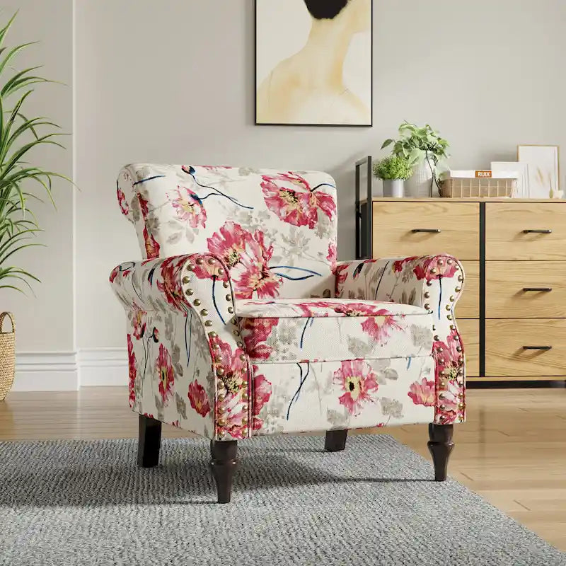 Olohuoneen nojatuoli, naulakoristeet – 29.9W x 29.9H x 32.9D