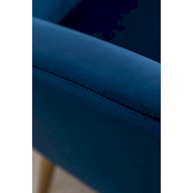 Sillón decorativo de terciopelo con respaldo de alas y capitoné de botones Sovarol de Roundhill Furniture