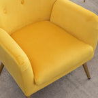 Sillón decorativo de terciopelo con respaldo de alas y capitoné de botones Sovarol de Roundhill Furniture