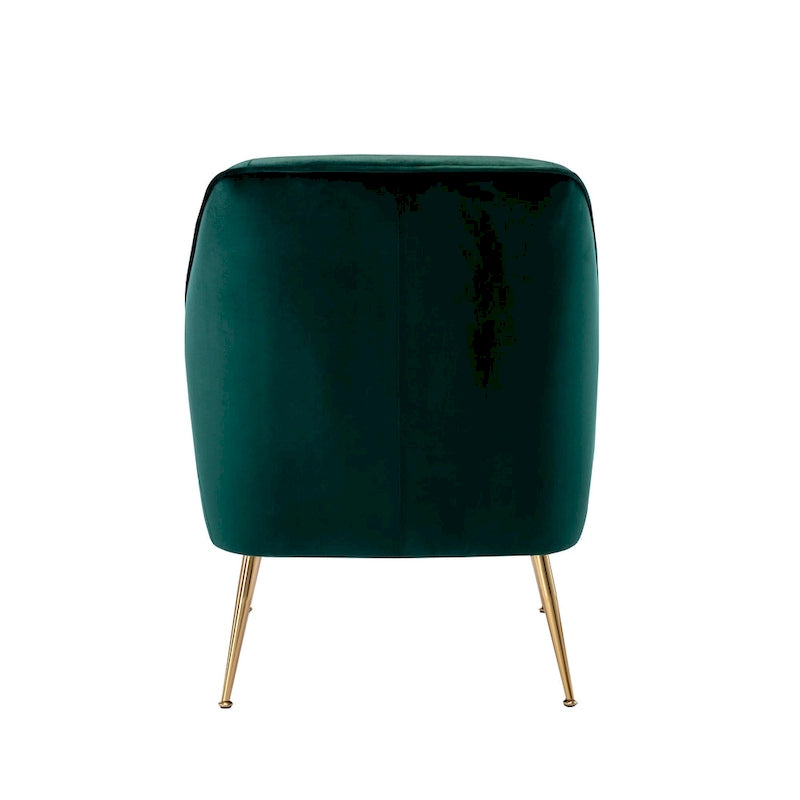 Porthos Home Adora Velvet Upholstered Accent Chair with Gold Chrome Legs
