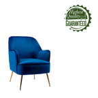 Porthos Home Adora Velvet Upholstered Accent Chair with Gold Chrome Legs