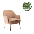 Porthos Home Adora Velvet Upholstered Accent Chair with Gold Chrome Legs